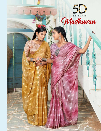 Madhuvan 5D Designer Chiffon Sarees