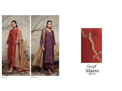 Maeve 2227 Ganga Raw Silk Plazzo Style Suits