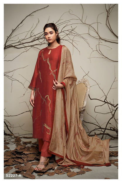 Maeve 2227 Ganga Raw Silk Plazzo Style Suits