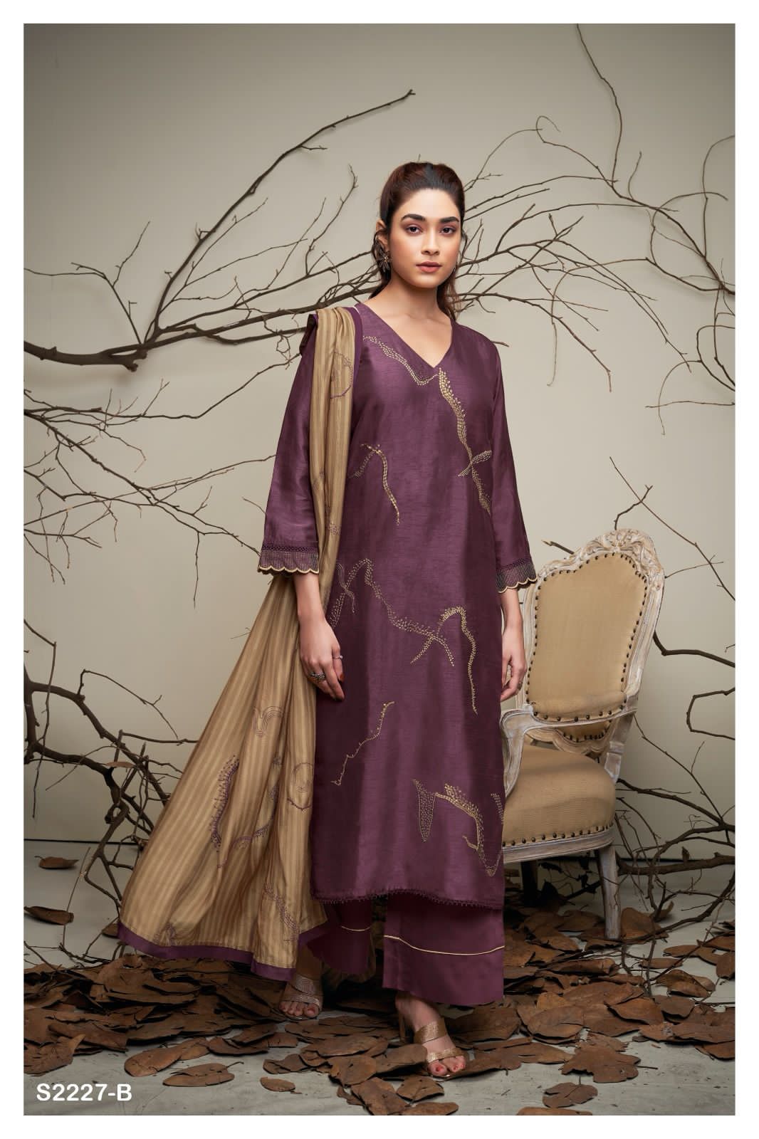 Maeve 2227 Ganga Raw Silk Plazzo Style Suits