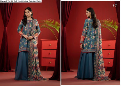 Mahajal Vol 14 Gull Jee Cambric Original Pakistani Suits
