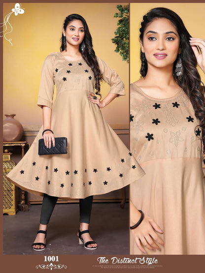 Maheen Vol 1 Kavinay Silk Anarkali Kurtis