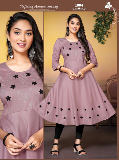 Maheen Vol 1 Kavinay Silk Anarkali Kurtis