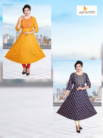 Mahek Aarambh Rayon/Cotton Anarkali Kurtis