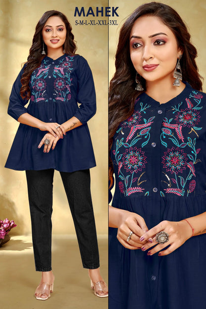 Mahek Mf Rayon Stylish Tops