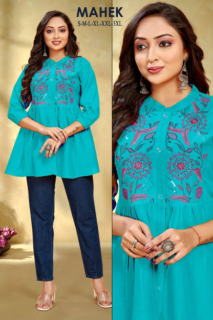 Mahek Mf Rayon Stylish Tops