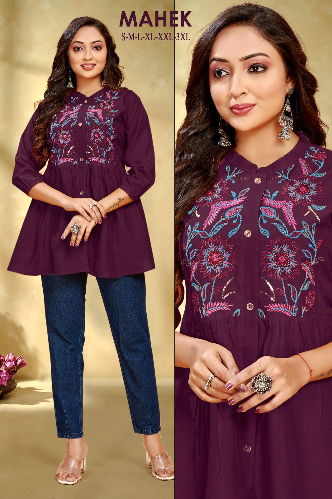 Mahek Mf Rayon Stylish Tops