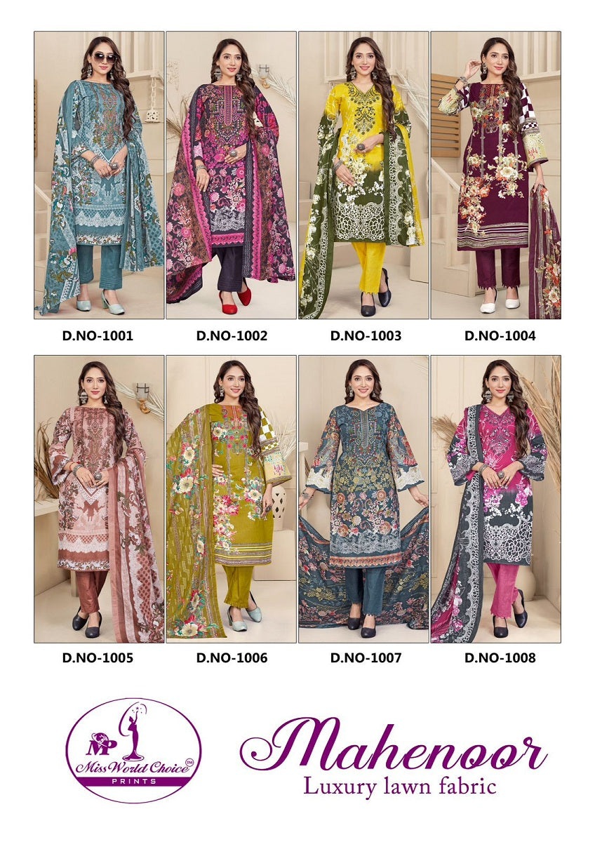 Mahenoor Miss World Choice Lawn Cotton Karachi Salwar Suits