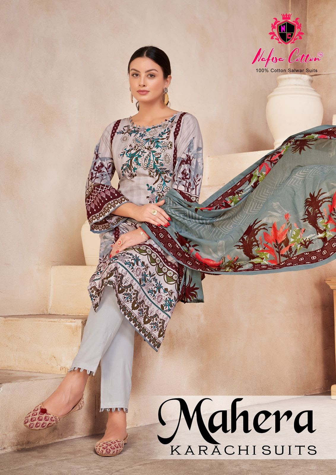 Mahera Nafisa Cotton Karachi Salwar Suits