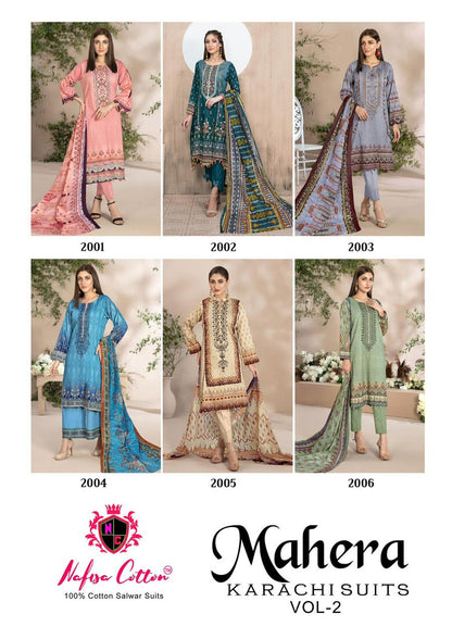Mahera Vol 2 Nafisa Cotton Karachi Salwar Suits
