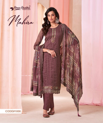 Mahira Shree Shalika Fashion Soft Organza Pant Style Suits