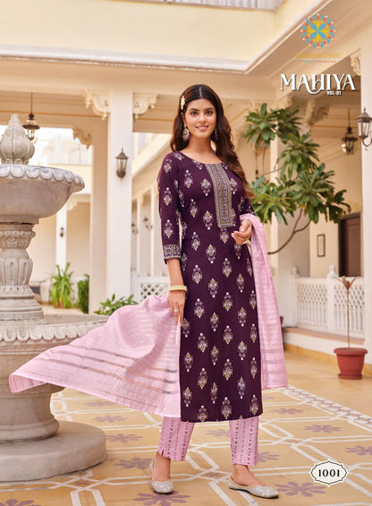 Mahiya Vol 1 Passion Tree Rayon Readymade Pant Style Suits
