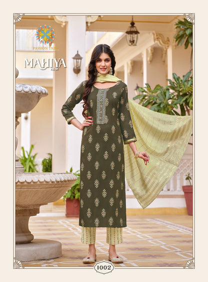 Mahiya Vol 1 Passion Tree Rayon Readymade Pant Style Suits