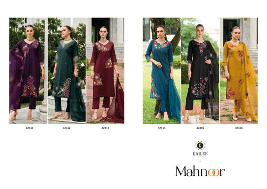 Mahnoor Kailee Fashion Viscose Weaving Readymade Pant Style Suits