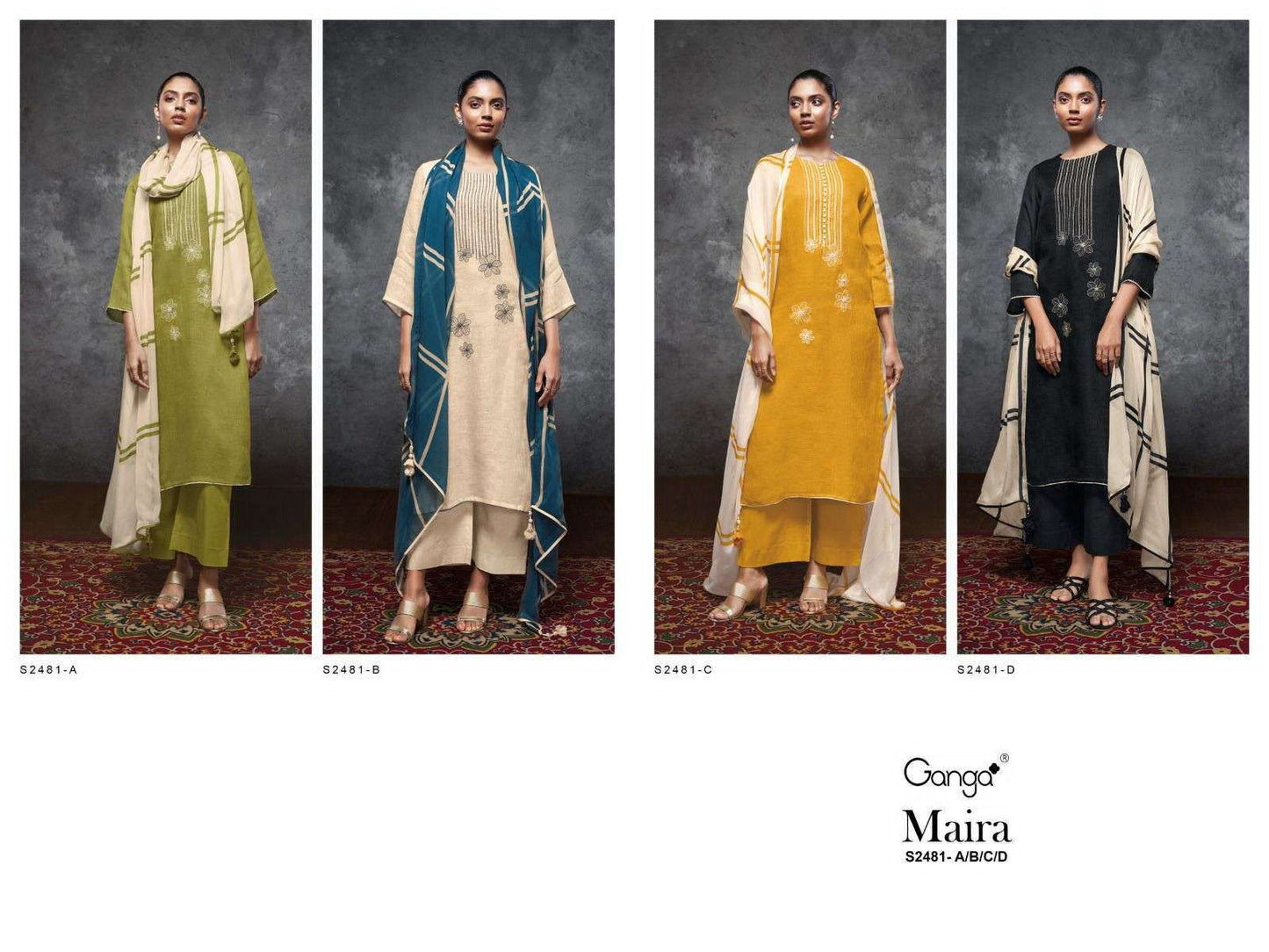 Maira 2481 Ganga Linen Plazzo Style Suits