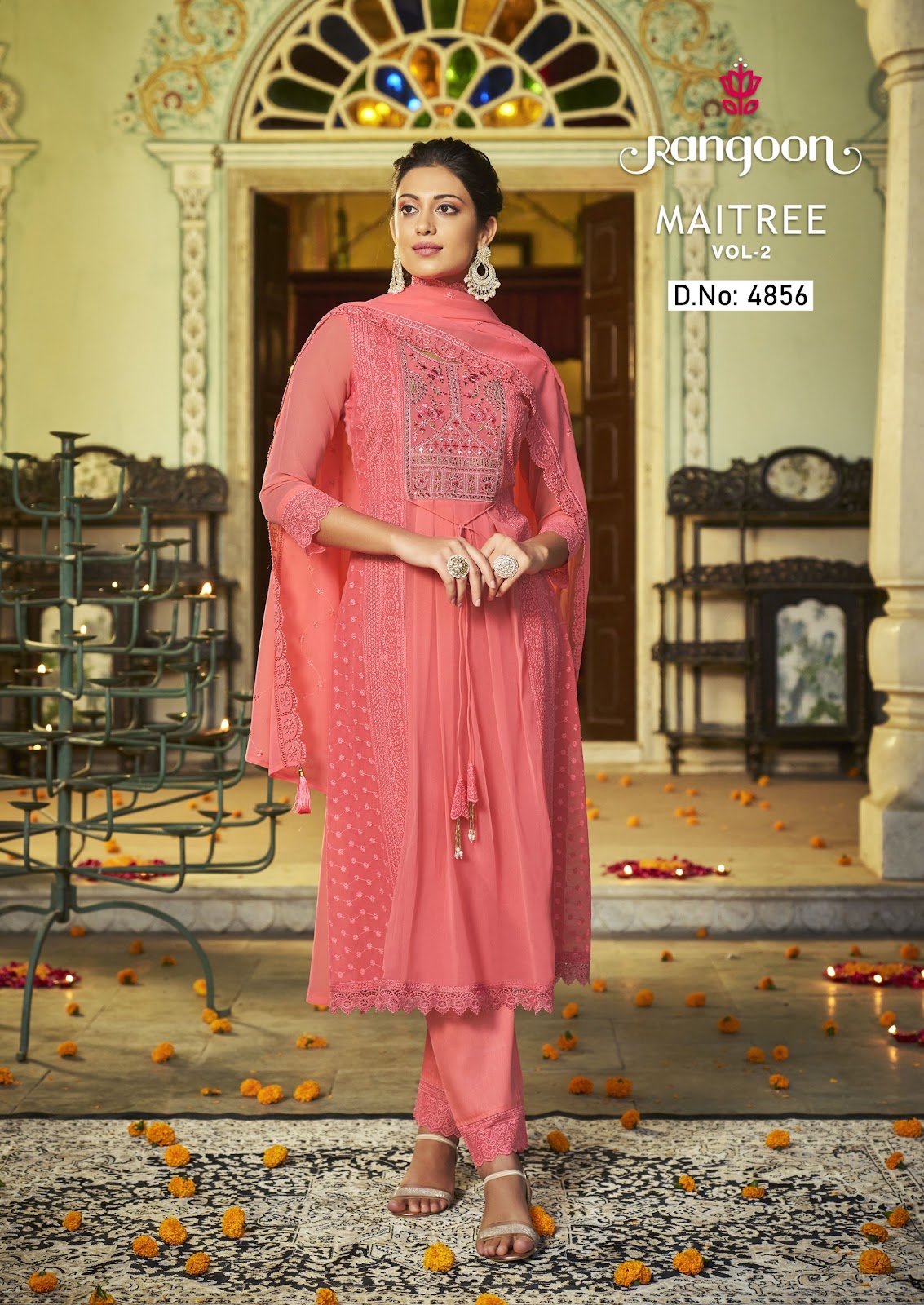 Maitree Vol 2 Rangoon Georgette Readymade Pant Style Suits