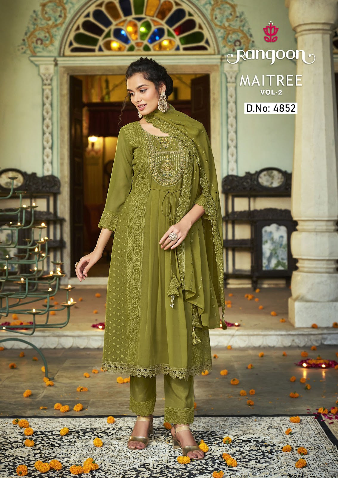 Maitree Vol 2 Rangoon Georgette Readymade Pant Style Suits