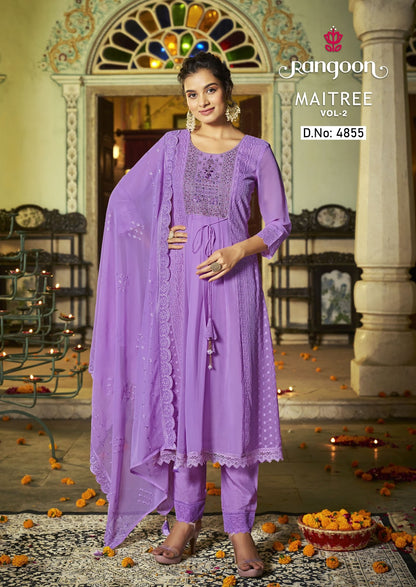 Maitree Vol 2 Rangoon Georgette Readymade Pant Style Suits