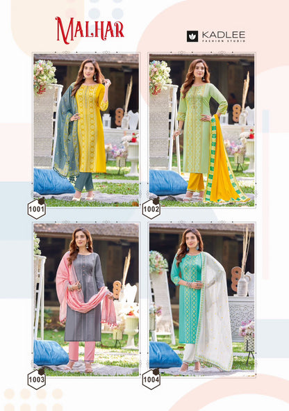 Malhar Kadlee Rayon Readymade Pant Style Suits