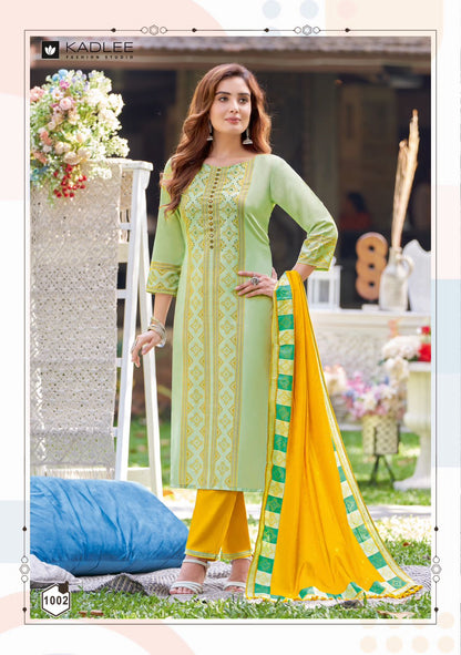 Malhar Kadlee Rayon Readymade Pant Style Suits