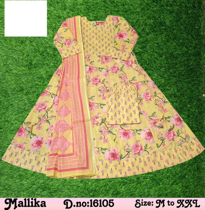 Mallika Zoya Cotton Readymade Pant Style Suits