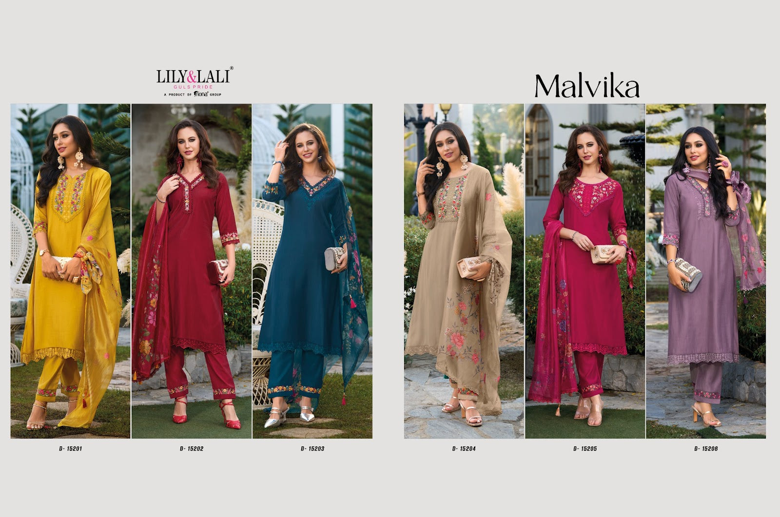 Malvika Lily Lali Viscose Readymade Pant Style Suits