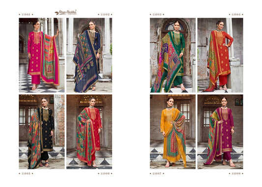 Mandakini Vol 12 Shree Shalika Fashion Dola Jacquard Pant Style Suits