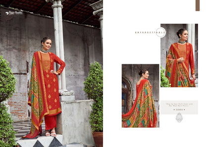 Mandakini Vol 12 Shree Shalika Fashion Dola Jacquard Pant Style Suits