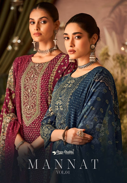 Mannat Vol 4 Shree Shalika Fashion Lawn Cotton Karachi Salwar Suits
