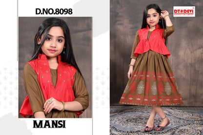 मानसी-8098 डीटी देवी रेयॉन गर्ल्स कुर्ती