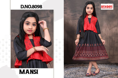 मानसी-8098 डीटी देवी रेयॉन गर्ल्स कुर्ती