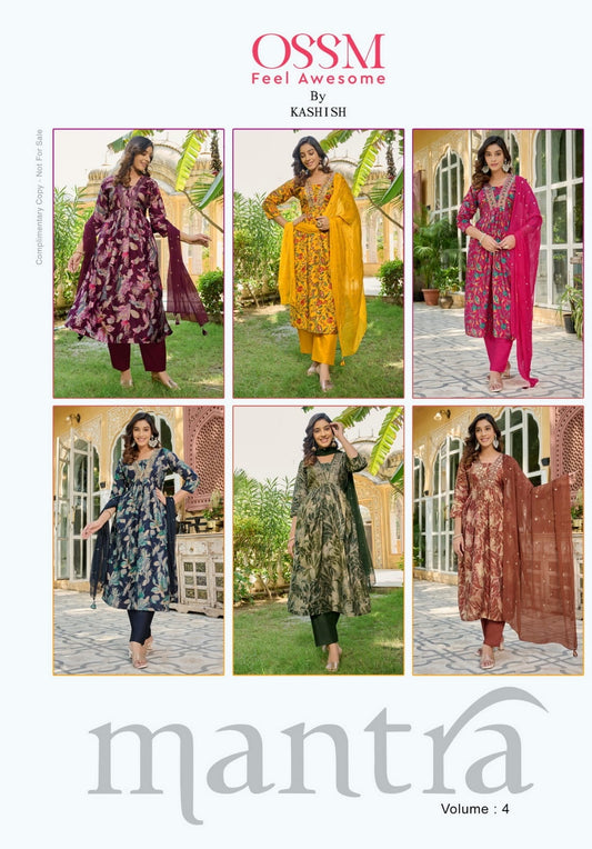Mantra Vol 4 Ossm Chanderi Readymade Pant Style Suits