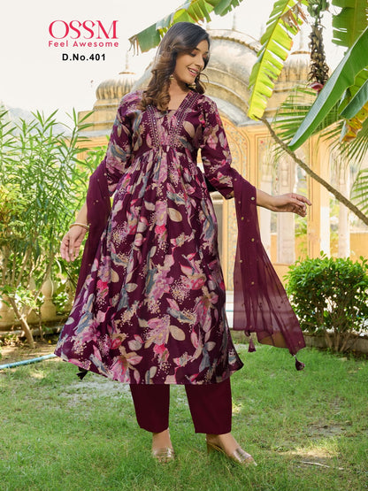 Mantra Vol 4 Ossm Chanderi Readymade Pant Style Suits