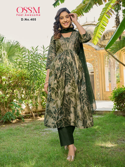 Mantra Vol 4 Ossm Chanderi Readymade Pant Style Suits