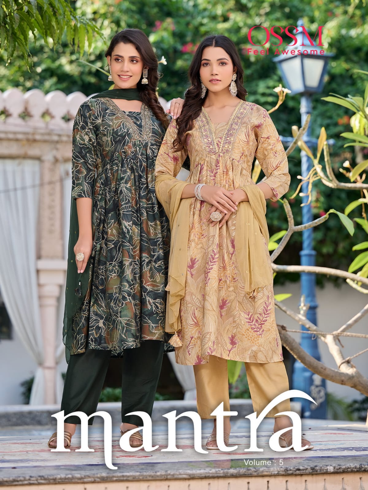 Mantra Vol 5 Ossm Chanderi Modal Readymade Pant Style Suits