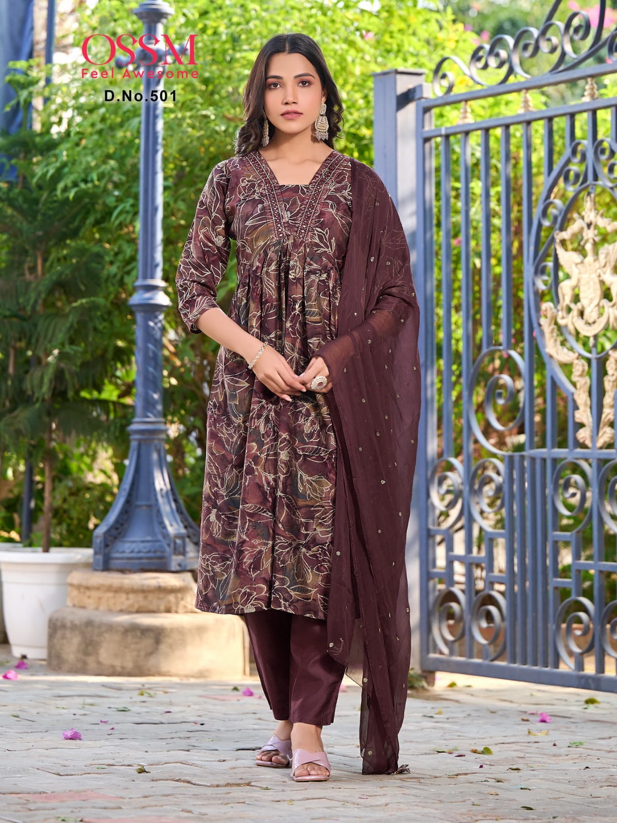 Mantra Vol 5 Ossm Chanderi Modal Readymade Pant Style Suits