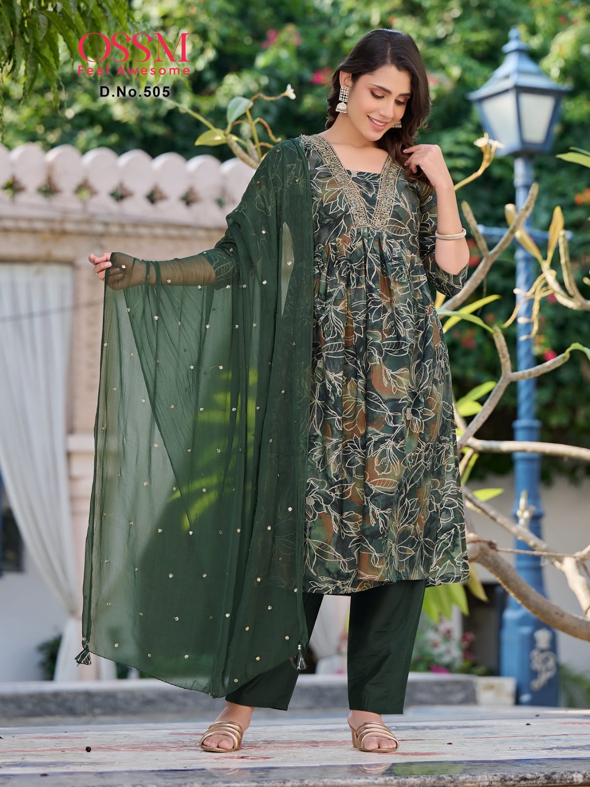 Mantra Vol 5 Ossm Chanderi Modal Readymade Pant Style Suits