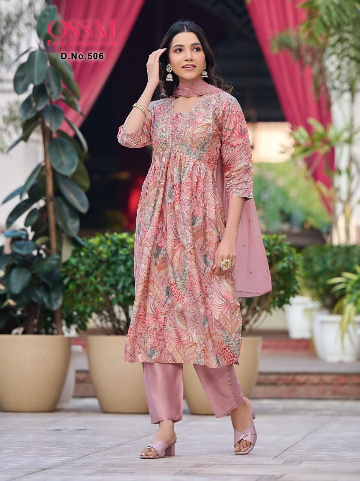 Mantra Vol 5 Ossm Chanderi Modal Readymade Pant Style Suits