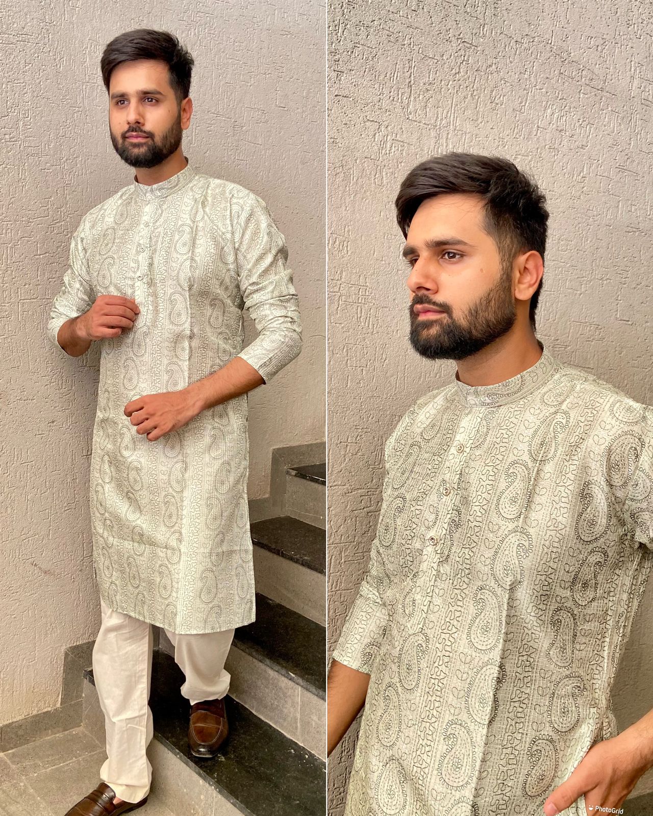 Manyavar Bluehills Banglori Silk Mens Kurta Pajama
