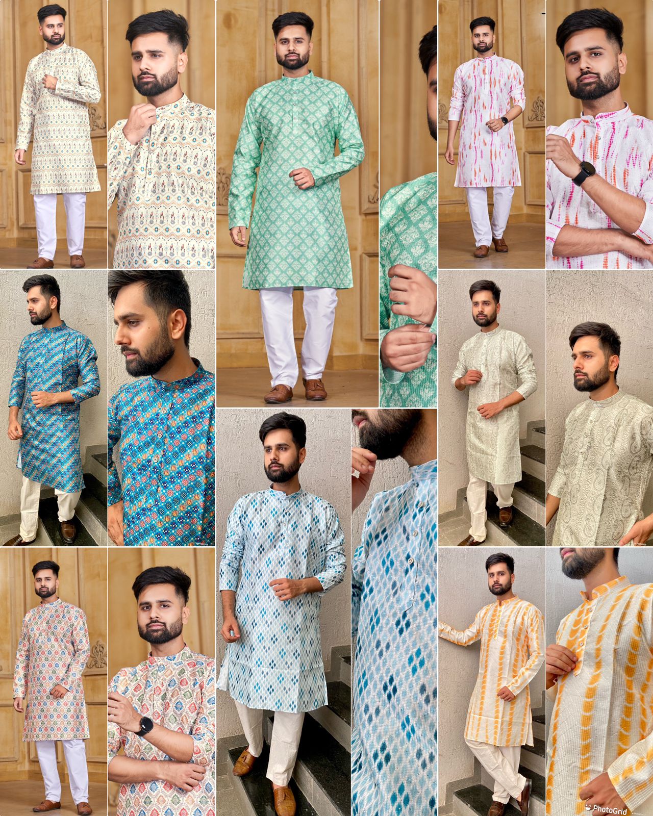 Manyavar Bluehills Banglori Silk Mens Kurta Pajama