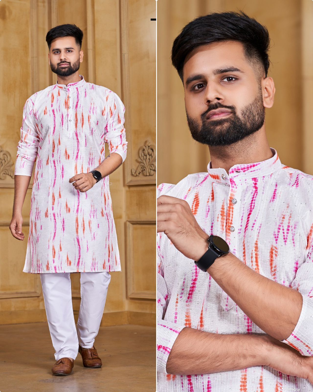 Manyavar Bluehills Banglori Silk Mens Kurta Pajama