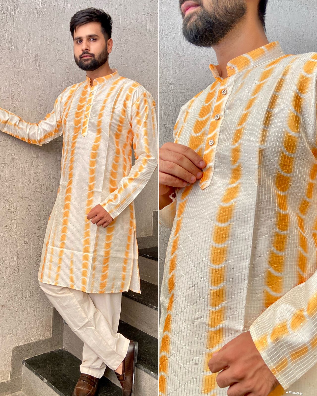 Manyavar Bluehills Banglori Silk Mens Kurta Pajama