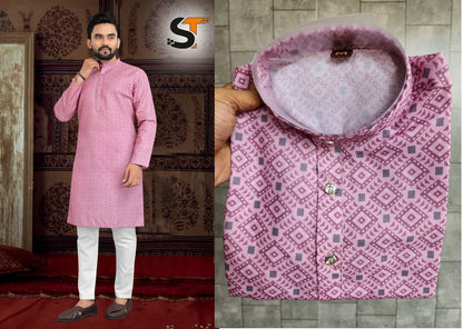 Manyawar Salas Cotton Mens Kurta Pajama