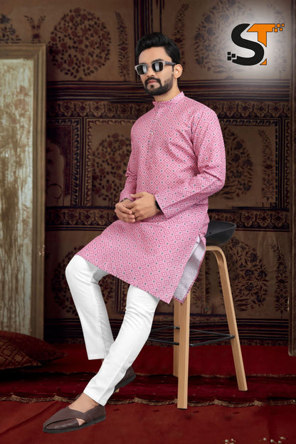 Manyawar Salas Cotton Mens Kurta Pajama