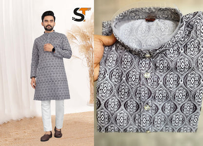 Manyawar Salas Cotton Mens Kurta Pajama