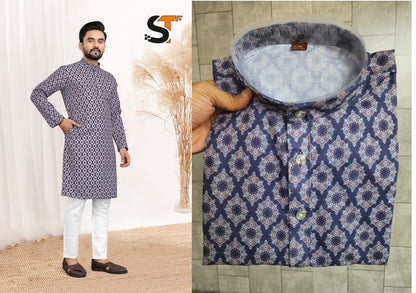 Manyawar Salas Cotton Mens Kurta Pajama