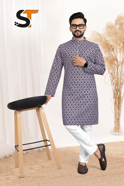 Manyawar Salas Cotton Mens Kurta Pajama