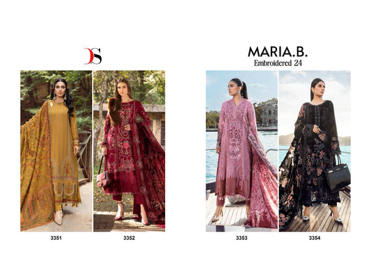 Maria B Embroidered-24 Deepsy Rayon Cotton Pakistani Salwar Suits