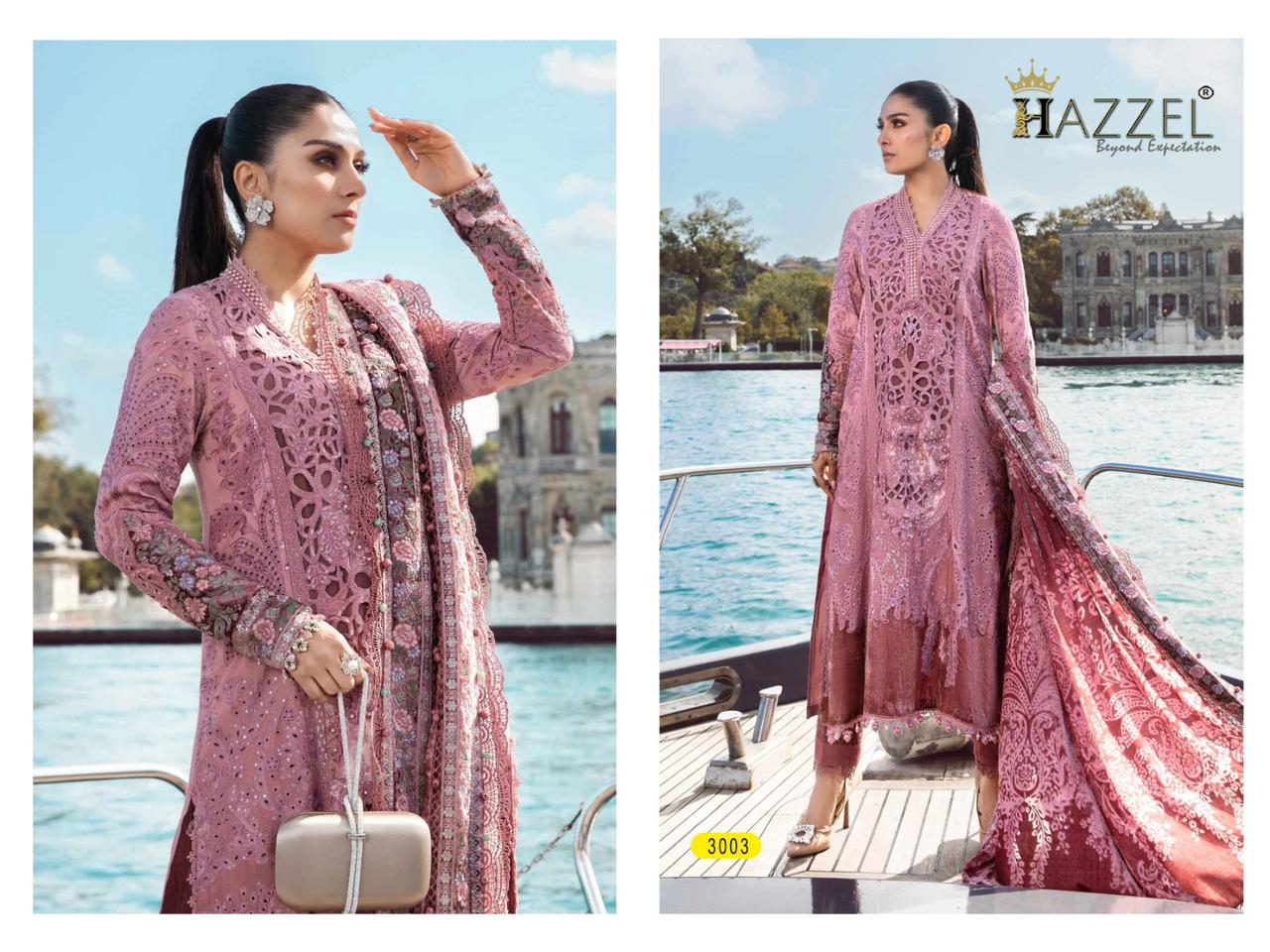 Maria B Embroidered-24 Hazzel Rayon Cotton Pakistani Salwar Suits