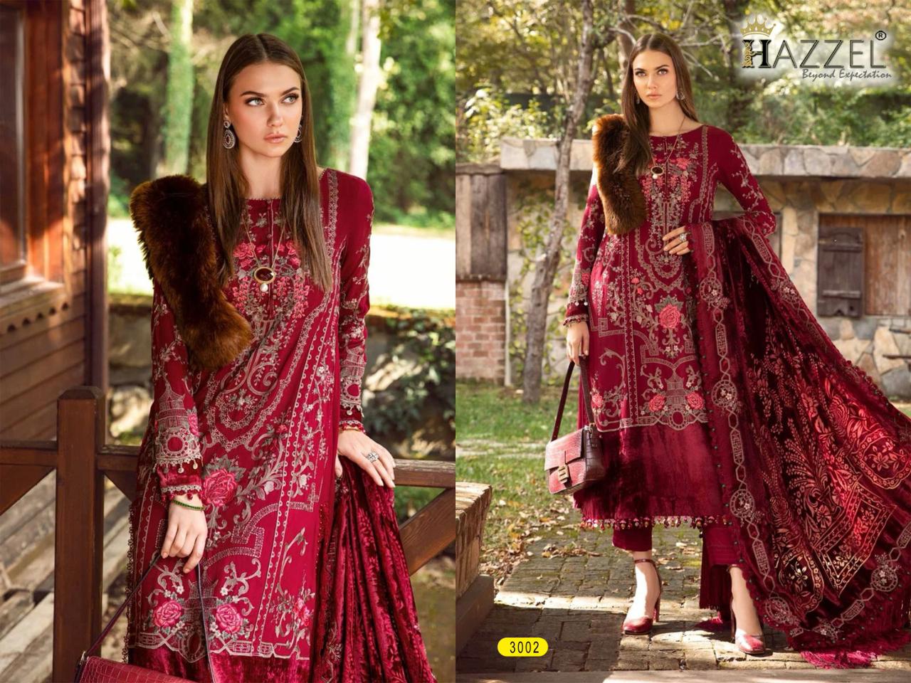 Maria B Embroidered-24 Hazzel Rayon Cotton Pakistani Salwar Suits